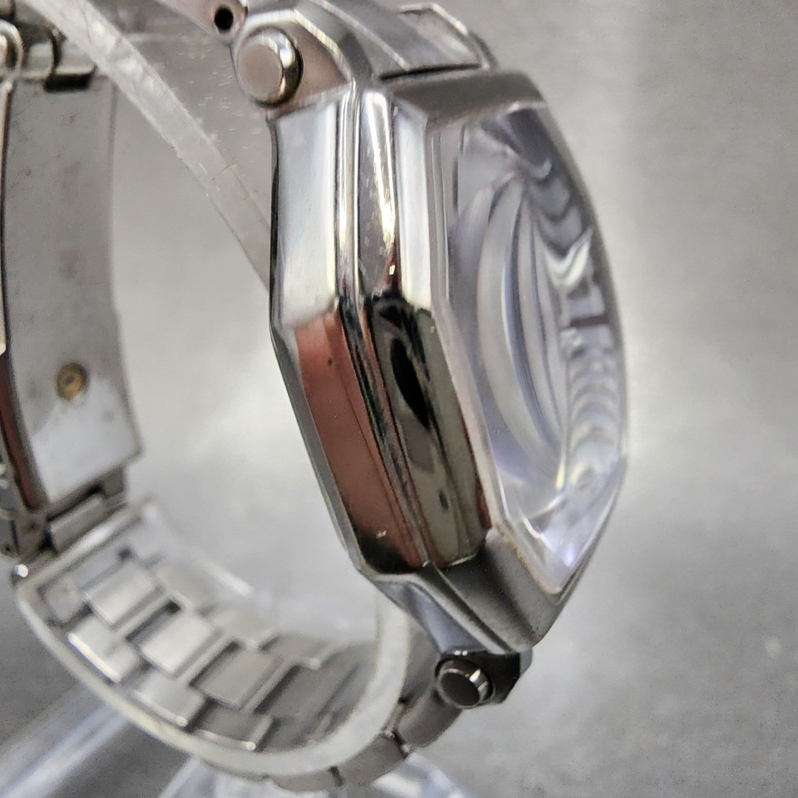 Citizen Xc Watch Women 27mm MOP Dial Silver Tone Date Octagon Atomic Runs4