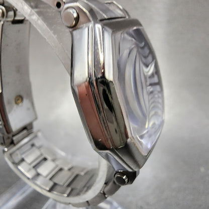 Citizen Xc Watch Women 27mm MOP Dial Silver Tone Date Octagon Atomic Runs4