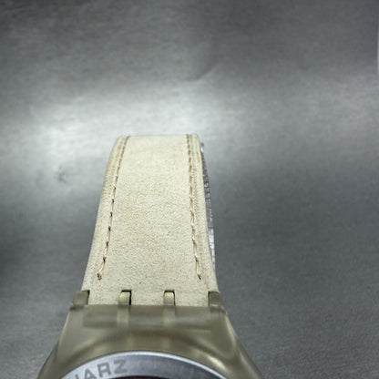 Swatch Auto Quartz Less Is More Watch Unisex 37mm Silver Dial Clear STK100 PARTS5