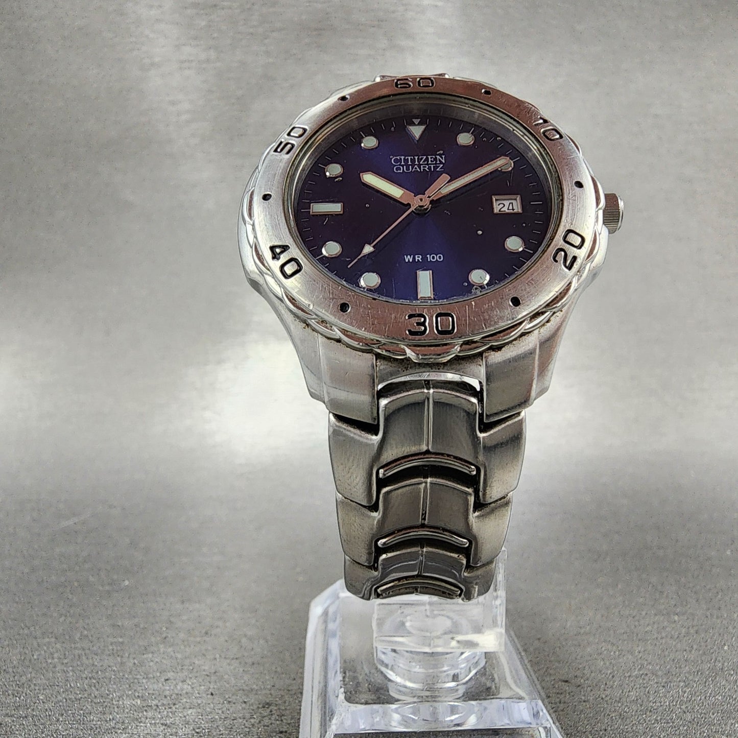 Citizen Watch Men 39mm Blue Dial Silver Tone Date 2510S92308 Round PARTS6