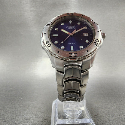 Citizen Watch Men 39mm Blue Dial Silver Tone Date 2510S92308 Round PARTS6