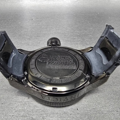 Invicta Russian Diver Watch Men 51mm Black Dial Black Case Round 0394 New Batt7