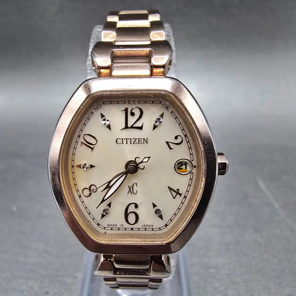 Citizen Eco-Drive XC Watch Women 23mm Cream Dial Rose Gold Date H058-T0191 PARTS0