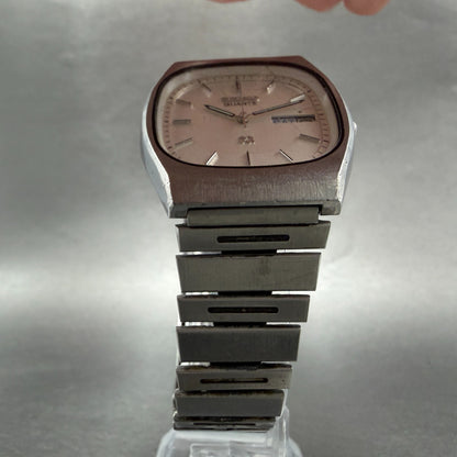Seiko SQ Watch Men 34mm Silver Dial Silver tone Daydate 8223-5359 New Battery5
