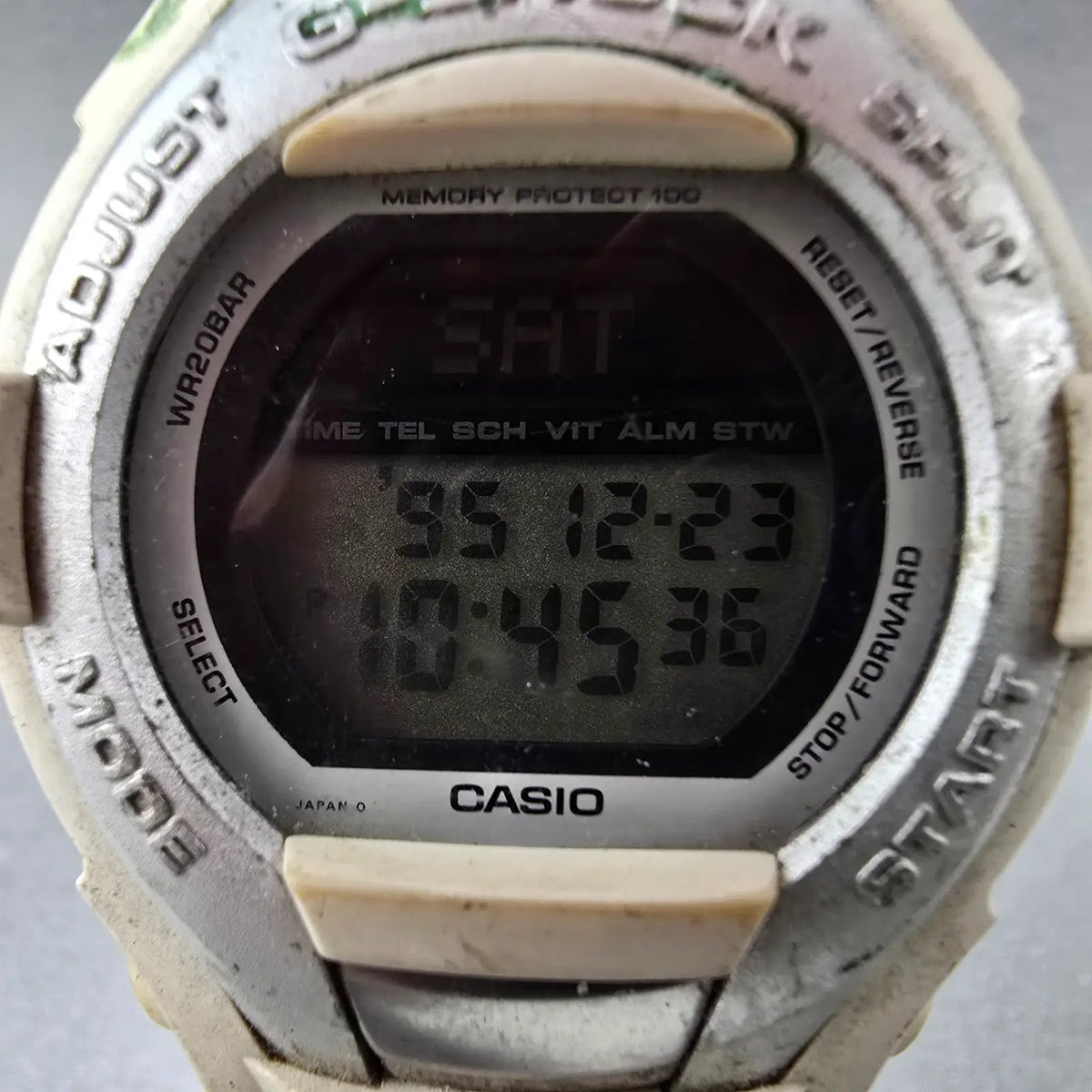 Casio G-Shock G-Cool GT-000 Watch Men 40mm White Silver Alarm Chrono READ Newbat1