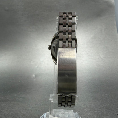 Seiko Autoamtic Watch Women 23mm Black Dial Silver Automatic 2205-0050 Runs7