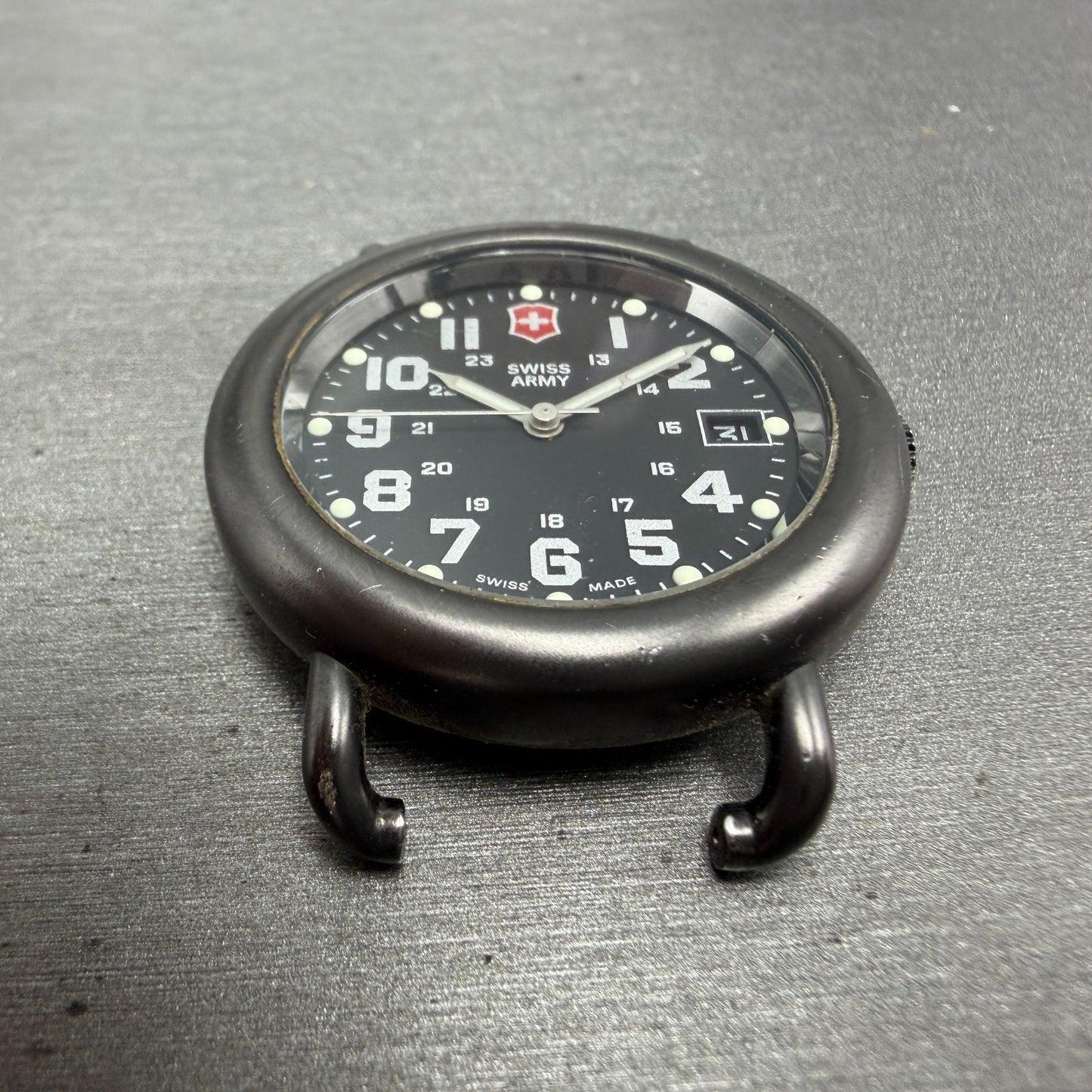 Victorinox Swiss Army Cavalry Watch Men 37mm Black Dial Black Tone PARTS OPT3