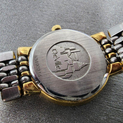 Omega De Ville Watch Women 22mm Gold Dial Two Tone 795.0897.2 Warranty Card PART10