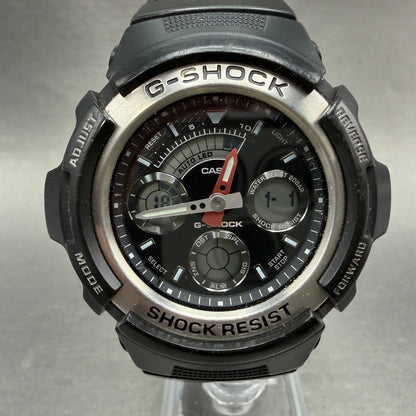 Casio G-Shock AW-590 Watch Men 47mm Black Tone Gray Bezel Alarm Chrono New BattL0