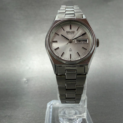 Seiko Watch Women 24mm Silver Dial Silver Tone Daydate 2626-0010 New Battery5
