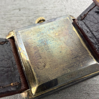 Cartier Watch Women 23mm Cream Dial Gold Plated Silver Manuak 6512113 PARTS10