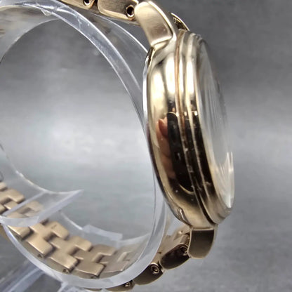 Citizen Eco-Drive Watch Women 31mm Beige Dial Rose Gold Tone Date Round Runs3