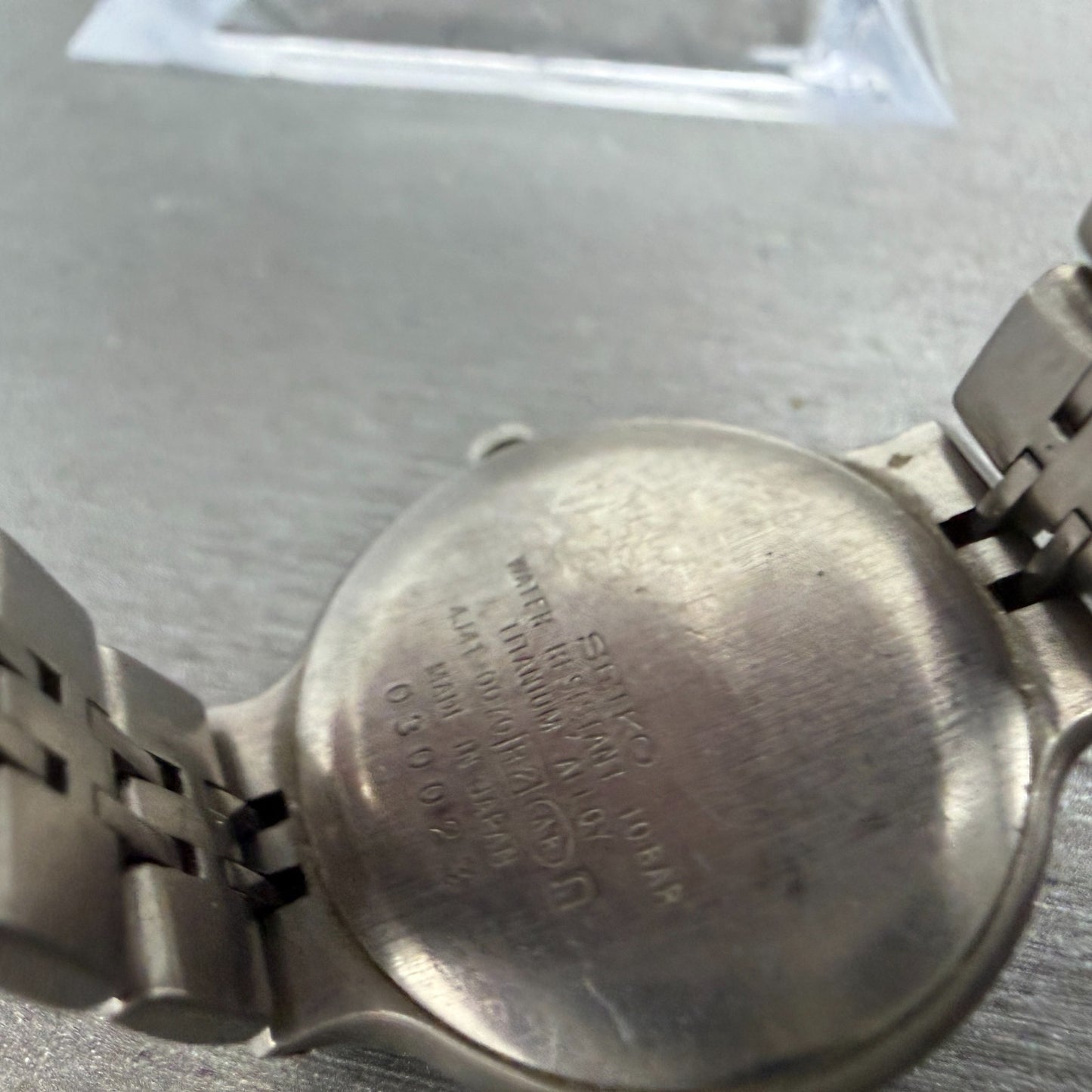 Seiko Exceline Watch Women 24mm Silver Dial Titanium Round 4J41-0070 New Battery9