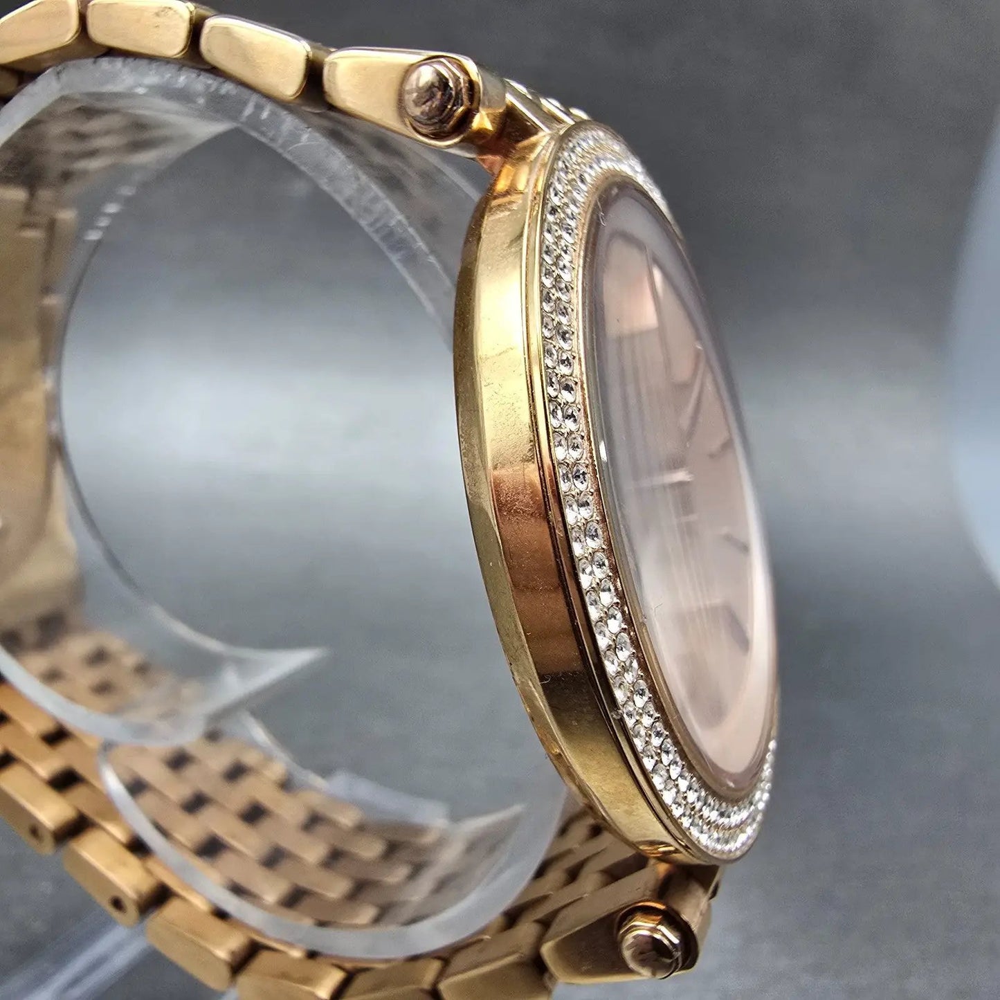 Michael Kors Darci Watch Women 39mm Pink Dial Rose Gold Tone MK-3192 New Batt JK3