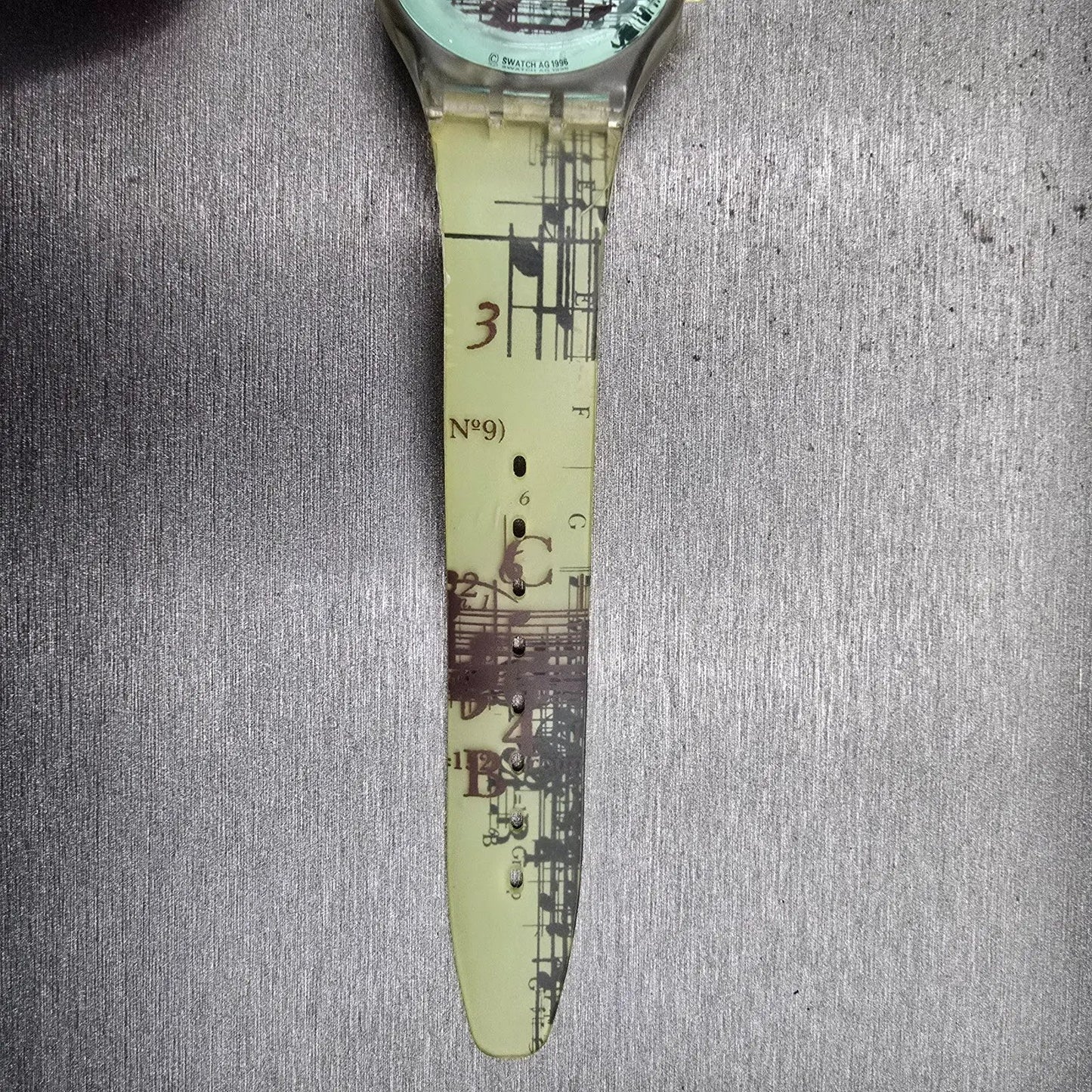 Swatch Musicall DODECAPHONIC Watch Women Blue Dial Clear Case SLK113 New Battery12