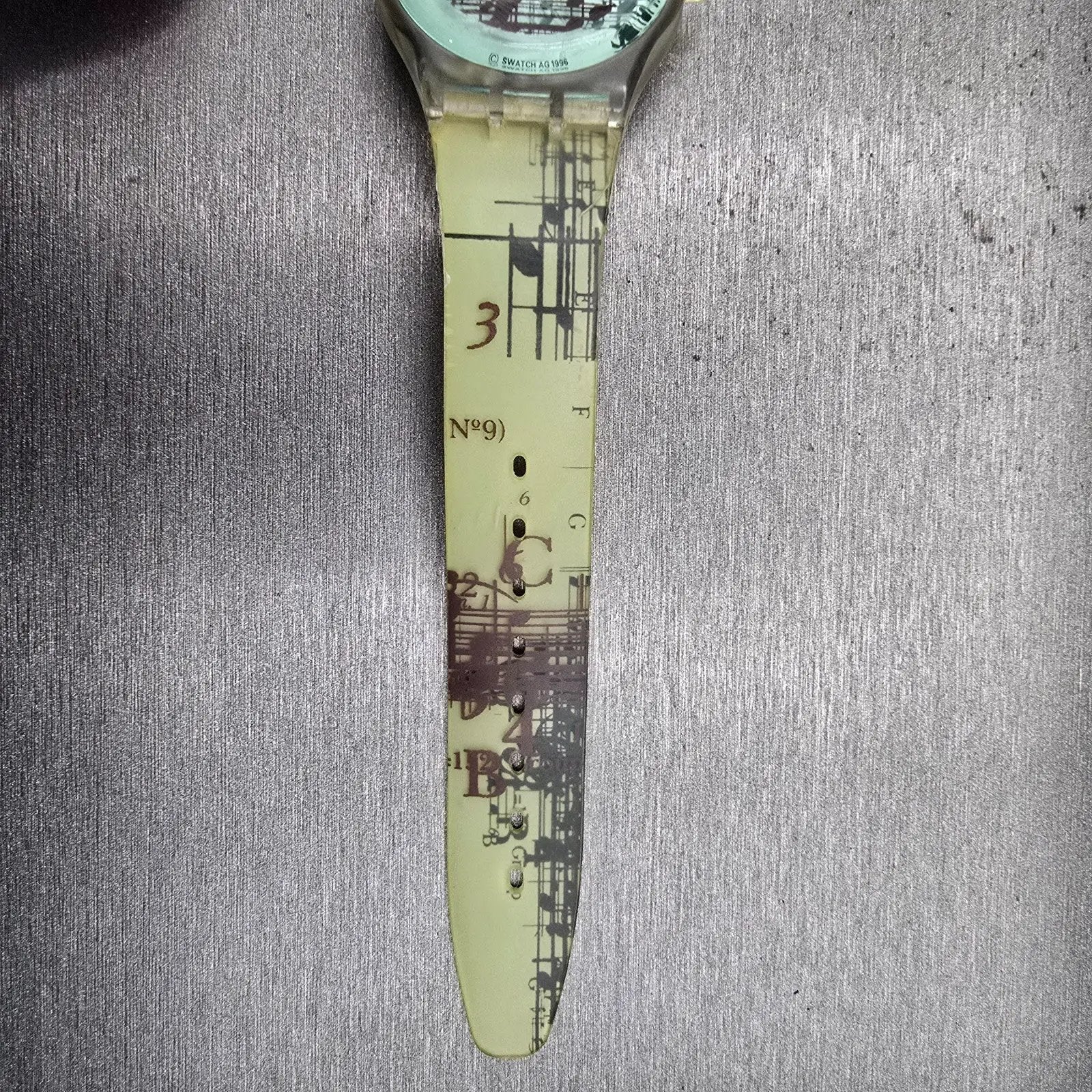 Swatch Musicall DODECAPHONIC Watch Women Blue Dial Clear Case SLK113 New Battery12