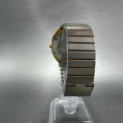 Waltham Newport Automatic Watch Men 35mm White Dial Gold Tone Date Round Runs7