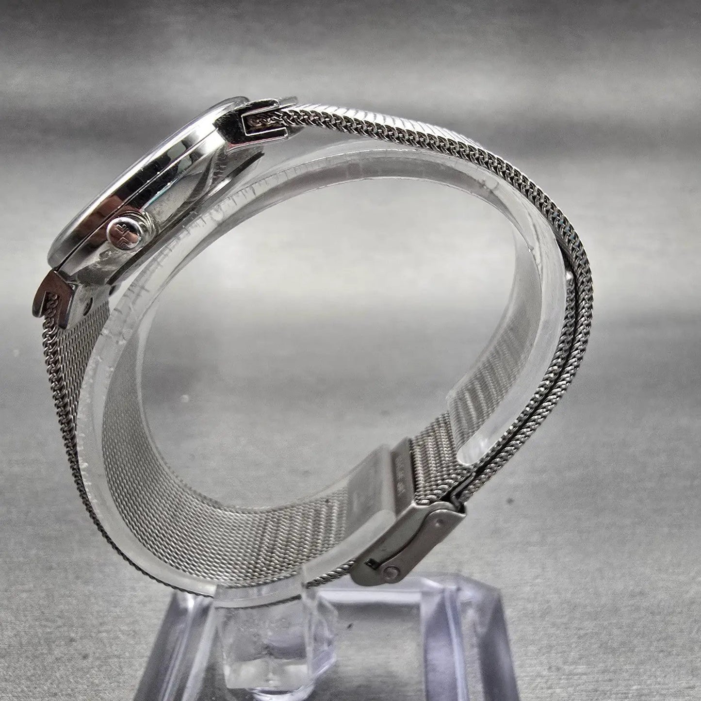 Skagen Ancher Watch Women 26mm Silver Dial Silver Tone Date 0355SSSC New Battery6