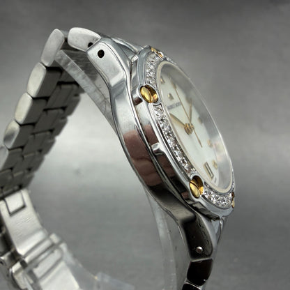 Maurice Lacroix Tiago Watch Women 30mm MOP Dial Two Tone Date Diamond New Batt3