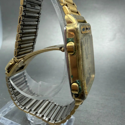 Seiko Analog Digital Watch Men 28mm Gold Dial Gold Tone H249-5010 PARTS4