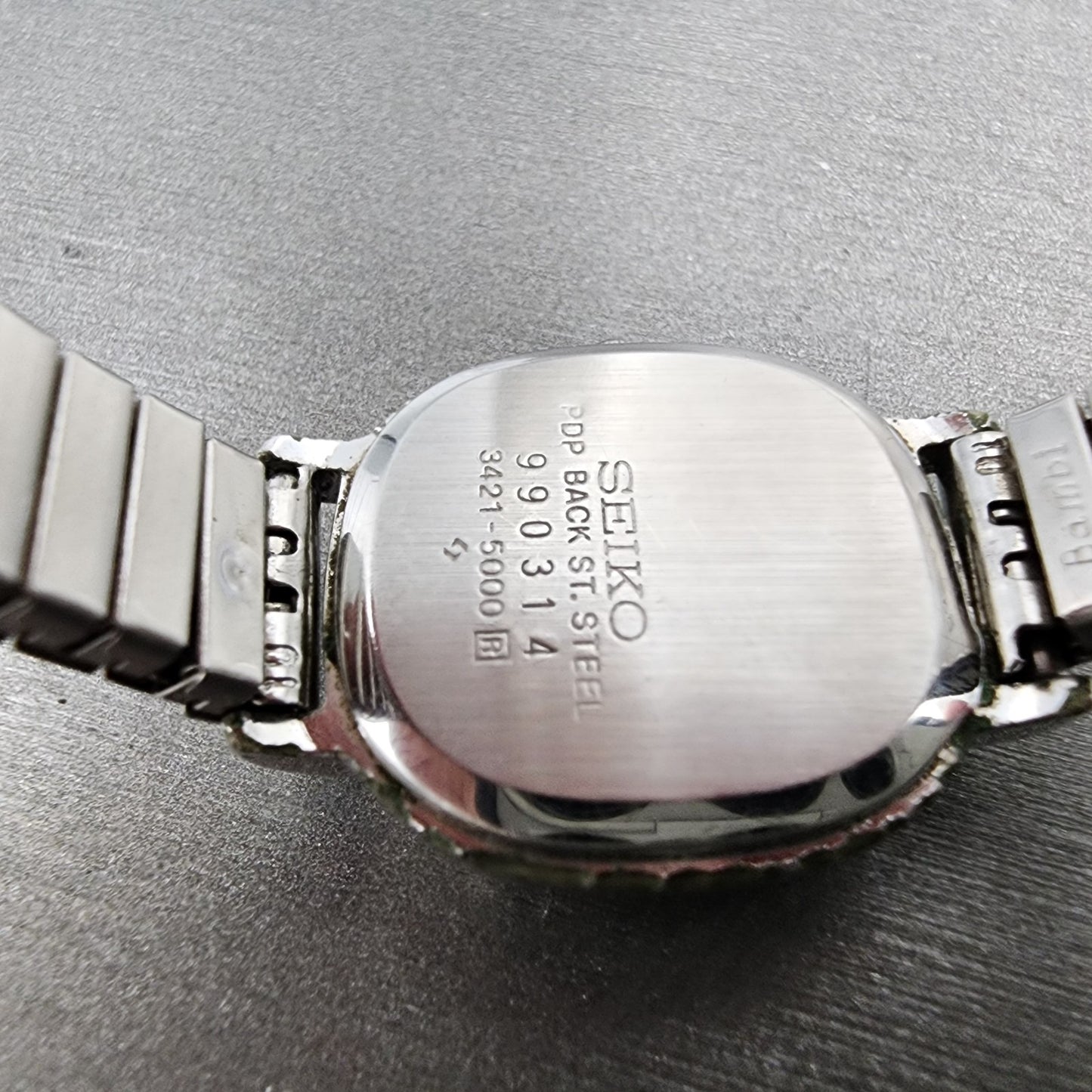 Seiko Watch Women 21mm Silver Dial SilverTone Rectangle 34215000 New Battery8