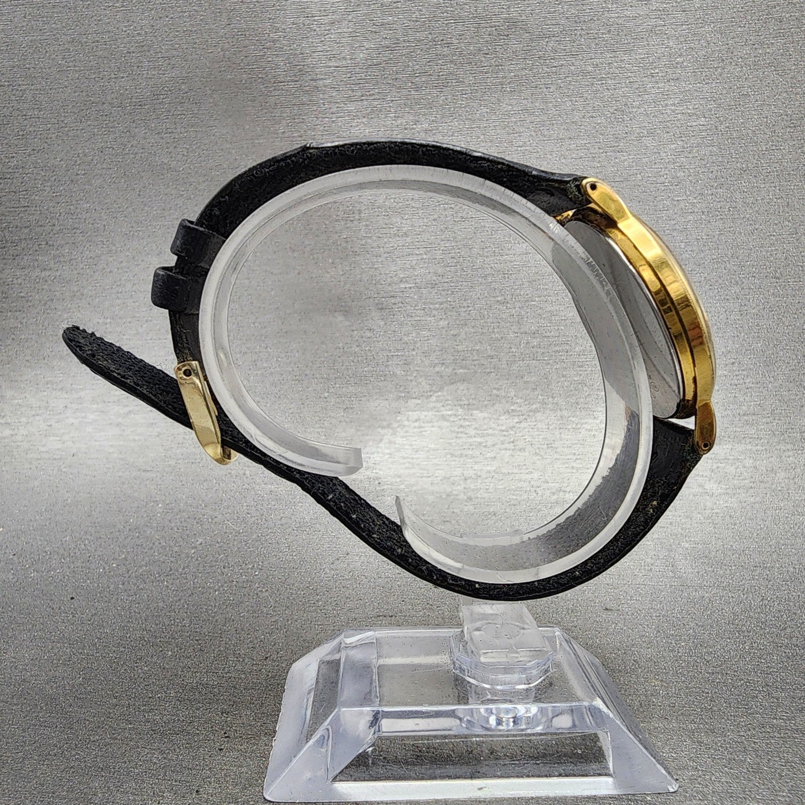Seiko Watch Men 34mm Black Dial Gold Tone Olympic 7n218a00 New Battery8