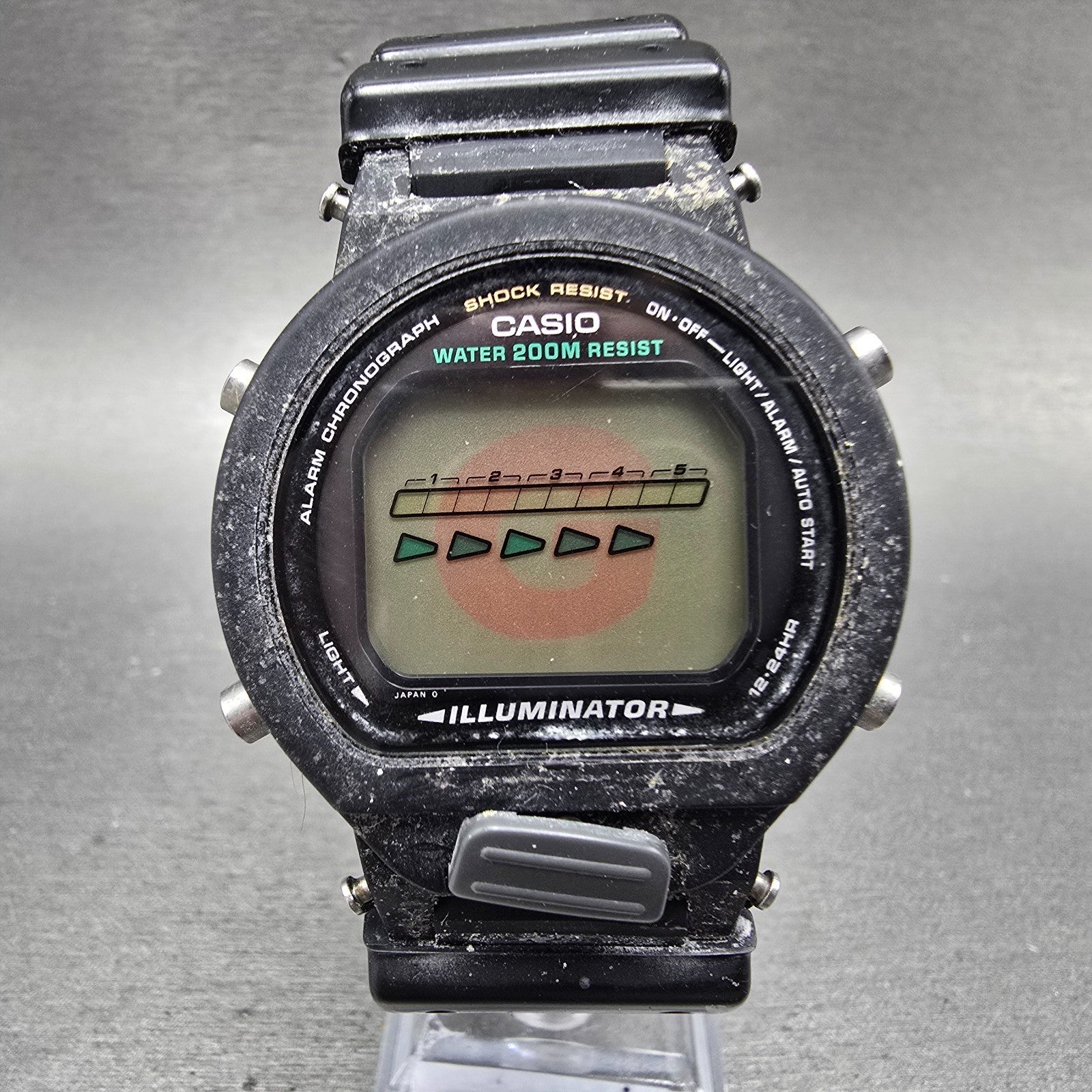 Casio G-Shock DW-6600 Watch men 41mm Black Alarm Chronograph 1199 Vintage PARTS0