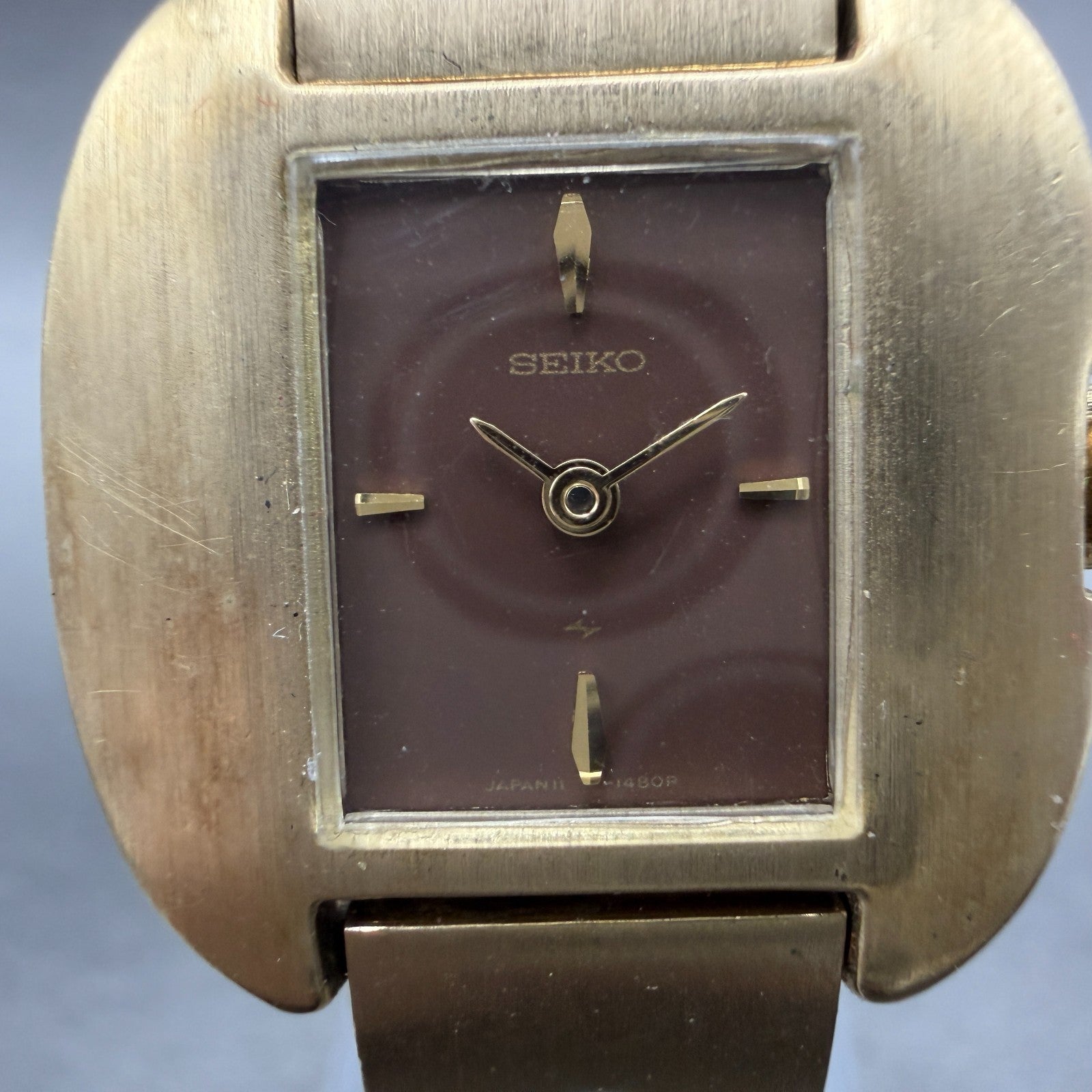 Seiko Watch Women 25mm Brown Dial Gold Tone Manual Round 11-3489 New Battery1
