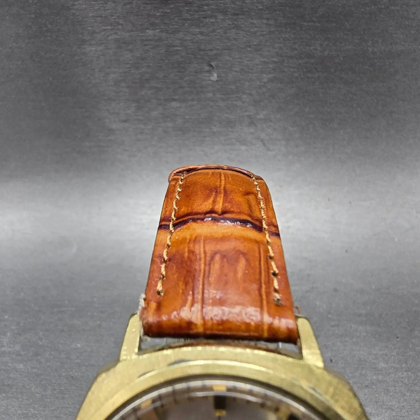 Seiko Automatic Watch Men 36mm Silver Dial Gold Tone Date 7625-7013 Runs Vintage4