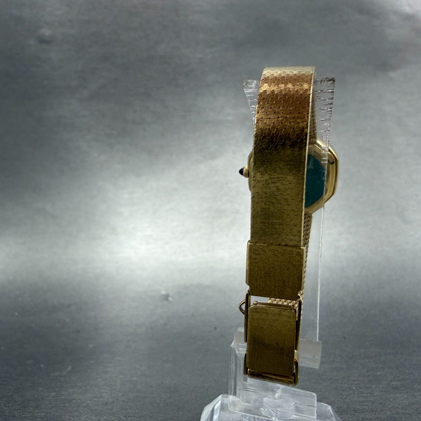 Seiko Watch Women 21mm Black Dial Gold Tone Octagon 2320-6110 New Battery VTG7