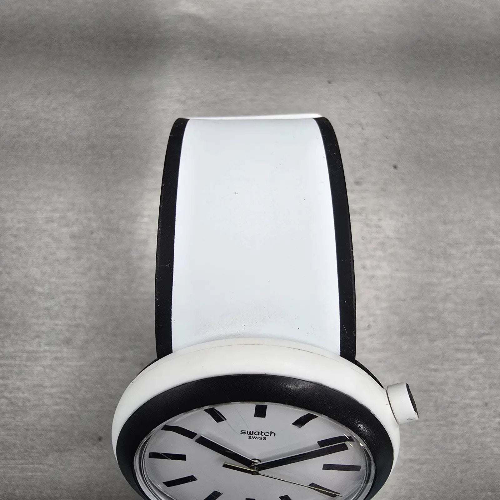 Swatch POPMOVING Watch Men 45mm White Dial Two Tone Round PWN100 New Battery4