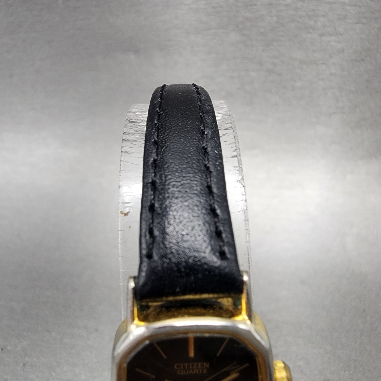 Citizen CQ Tank Watch Women 17mm Black Dial Gold Tone 3220893476 New Battery4