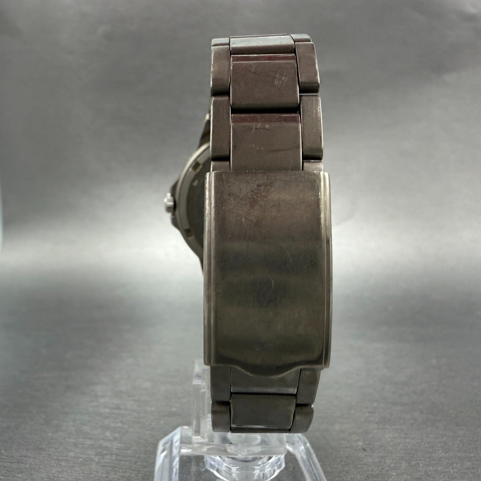 Seiko Alba Watch Men 35mm White Dial Titanium Round V501-0DN0 New Battery VTG7