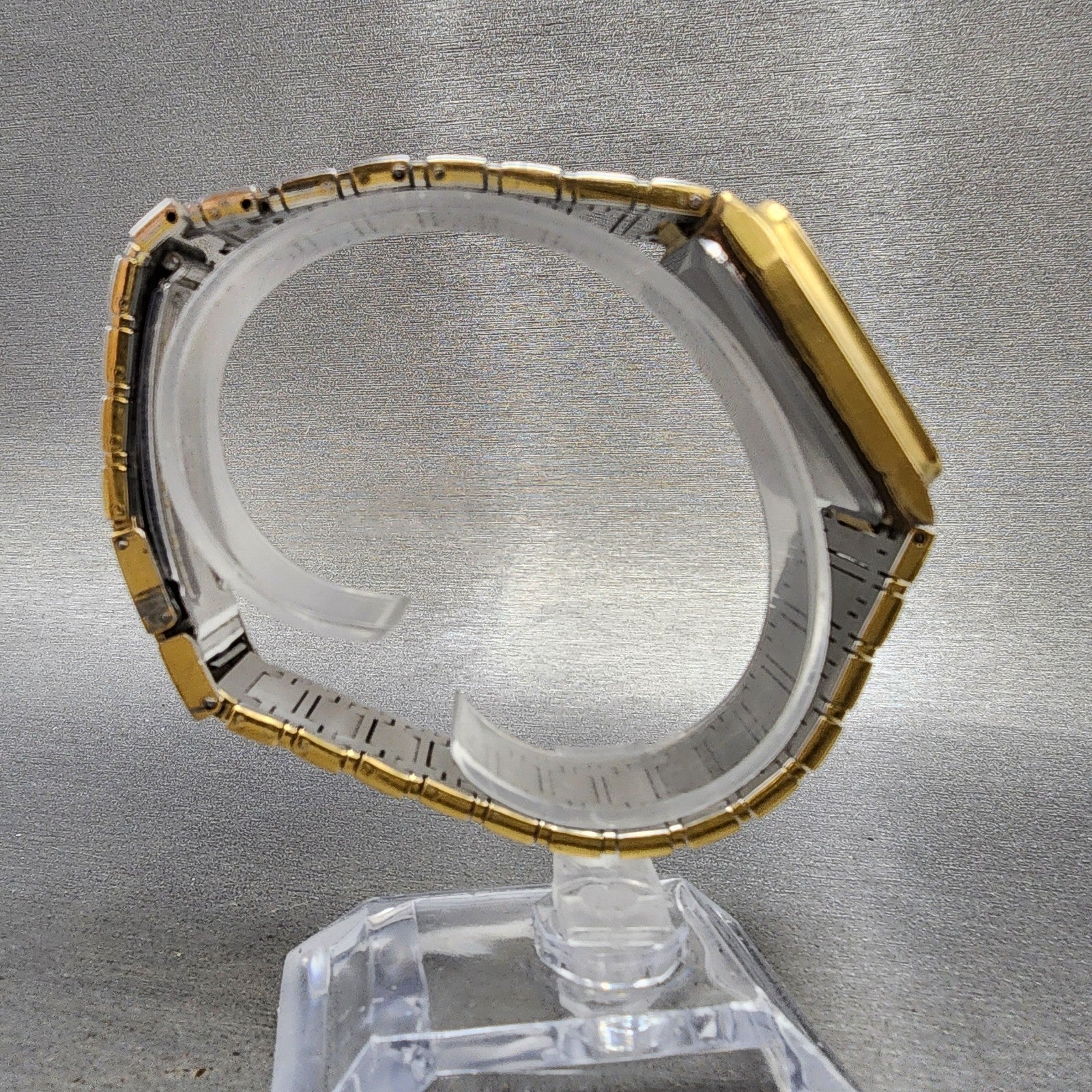 Tissot 125 Tank Watch Men 29mm Gold Dial Gold Tone Rectangle READ!!!!!! New Batt8