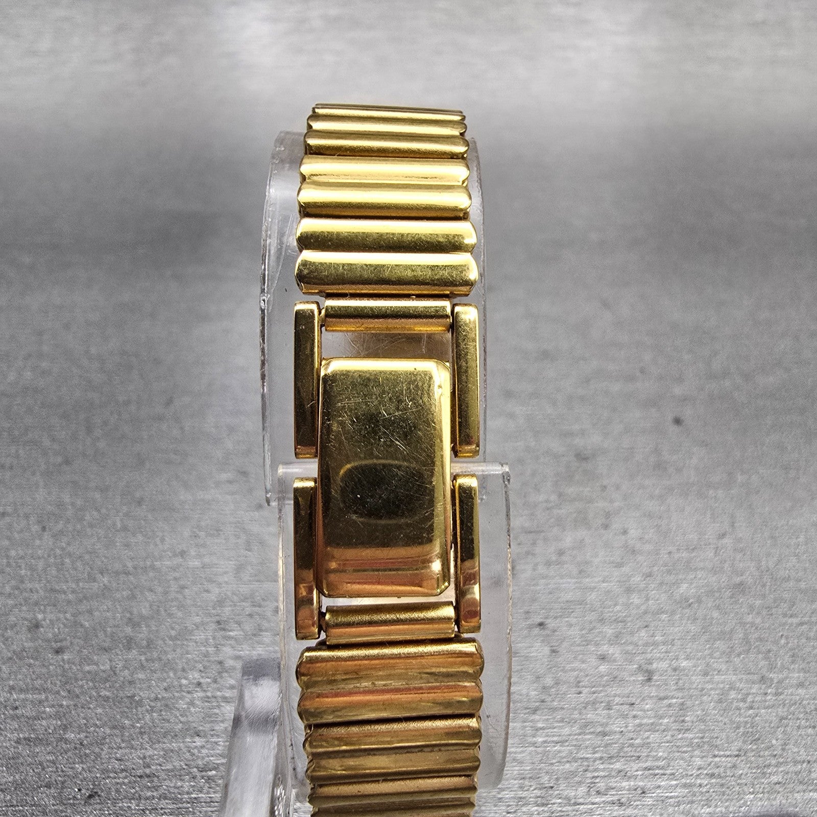 Citizen CQ Watch Women 13mm Black Dial Gold Tone Rectangle 2200-S11917 New Batt7