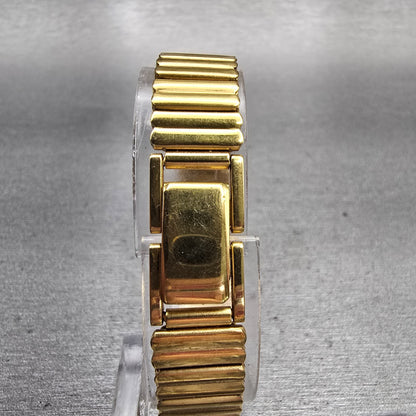 Citizen CQ Watch Women 13mm Black Dial Gold Tone Rectangle 2200-S11917 New Batt7