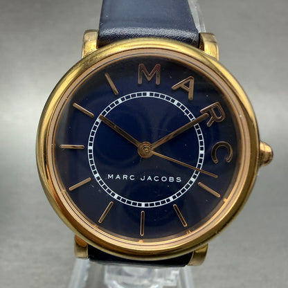 Marc Jacobs Roxy Watch Women 29mm Blue Dial Rose Gold Tone MJ1539 New Battery1