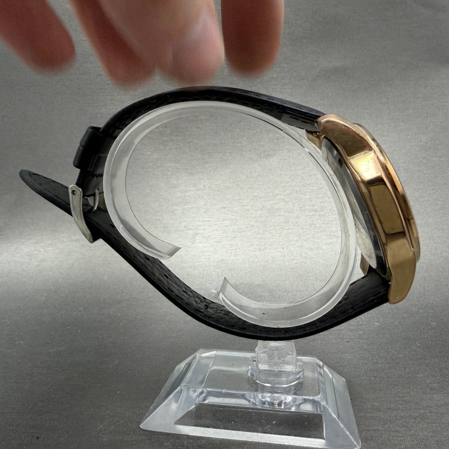 Citizen Eco-Drive Watch Men 42mm Black Dial Rose Gold Date Small Seconds Runs8