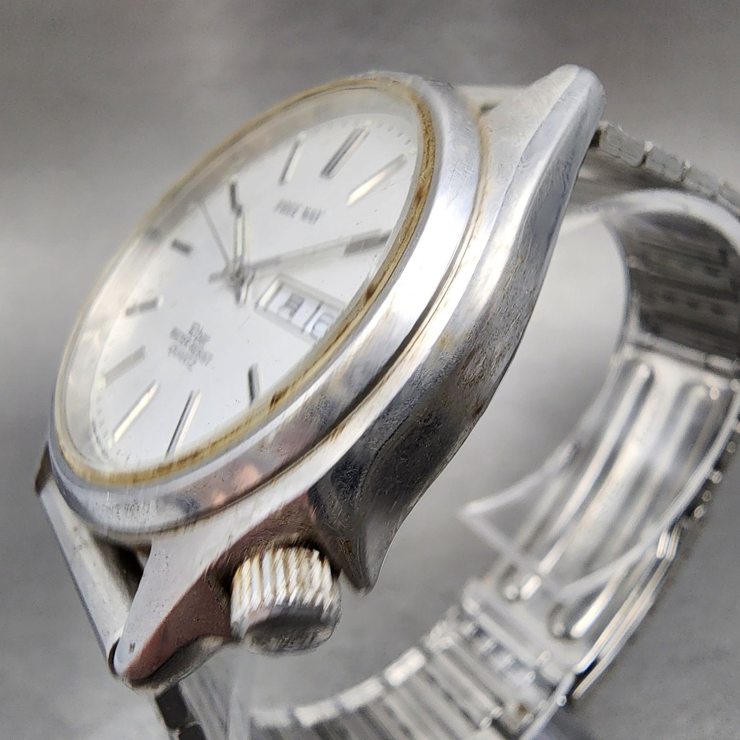 Citizen Free Way Watch Men 37mm Silver Dial Steel Daydate 5500A41598 New Batt2