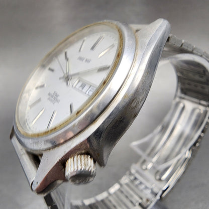 Citizen Free Way Watch Men 37mm Silver Dial Steel Daydate 5500A41598 New Batt2