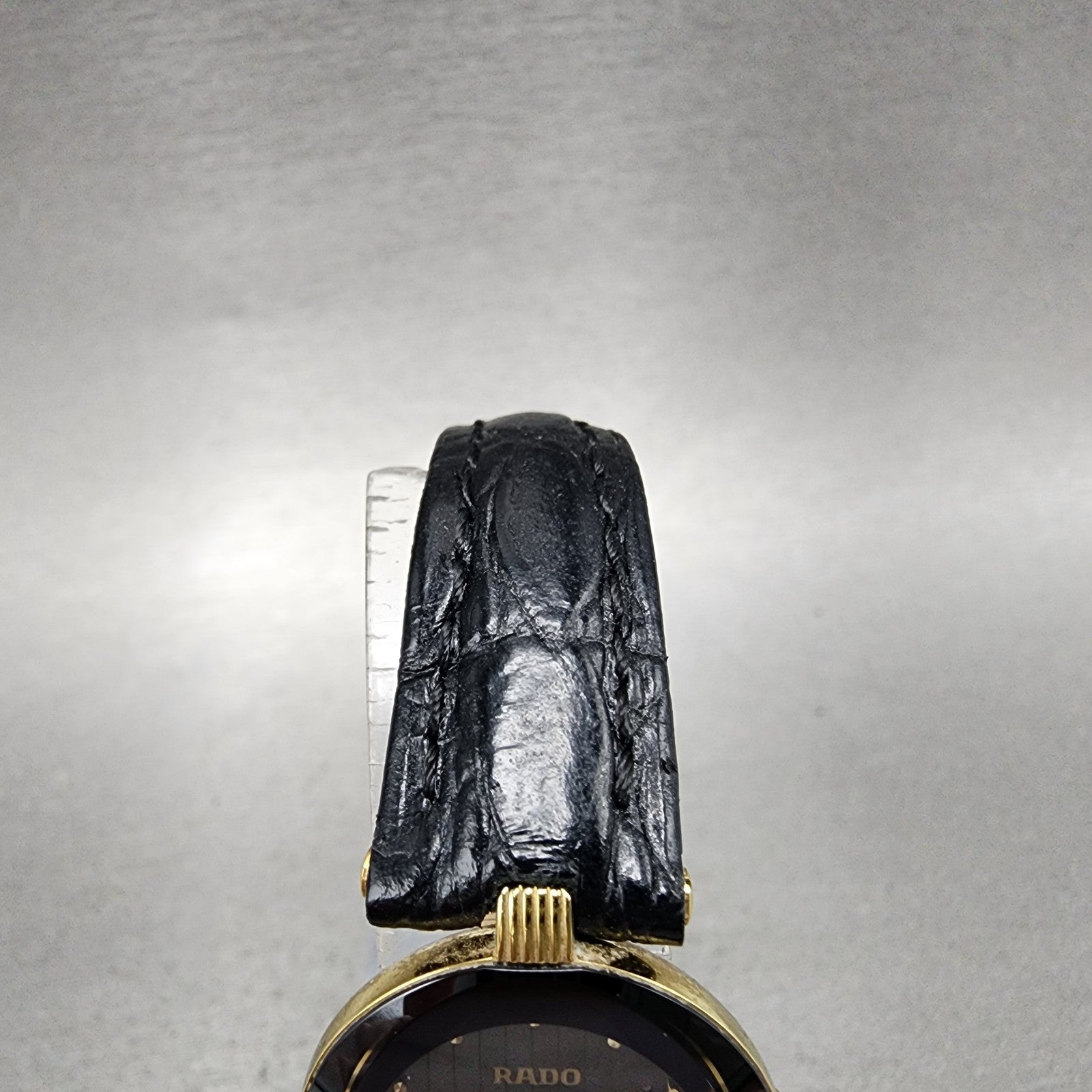 Rado Florence Watch Women 23mm Black Dial Gold Tone Oval 153.3695.2 New Battery4