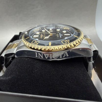 Invicta Pro Diver Watch Men 43mm Black Dial Two Tone Date Bracelet Round 300233