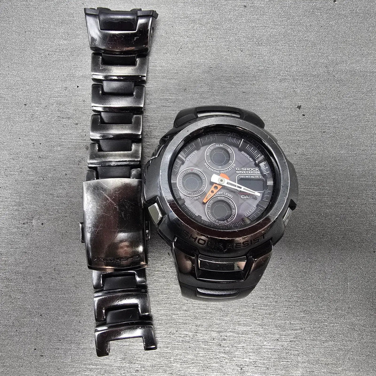 Casio G-Shock GW-1000BDJ Watch Men 46mm Blue Dial Black Solar Alarm Chrono PARTS0