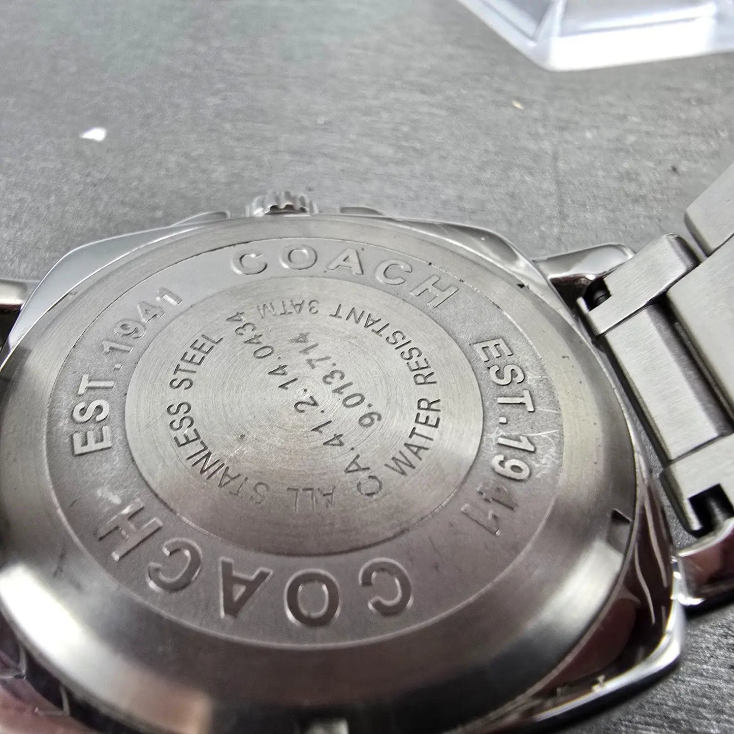 Coach Watch Men 42mm Black Dial Stainless Steel Small Seconds New Battery9