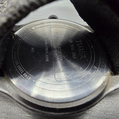 Timex Expedition Watch Men 38mm Black Dial Gray Date Round Indiglo New Battery10