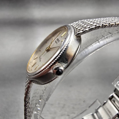 Seiko Exceline Watch Women 20mm Silver Dial Silver Tone Round 1221-0100 New Batt2