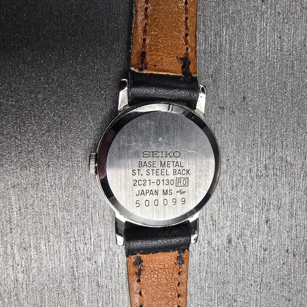 Seiko Watch Women 21mm Silver Dial Silver Tone Round 2C21-0130 New Battery VTG10