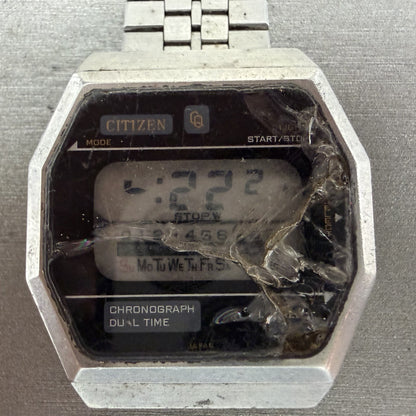 Citizen CQ Digital Watch Men 36mm Chrono Dual Time Octagon 4-097157 PARTS2