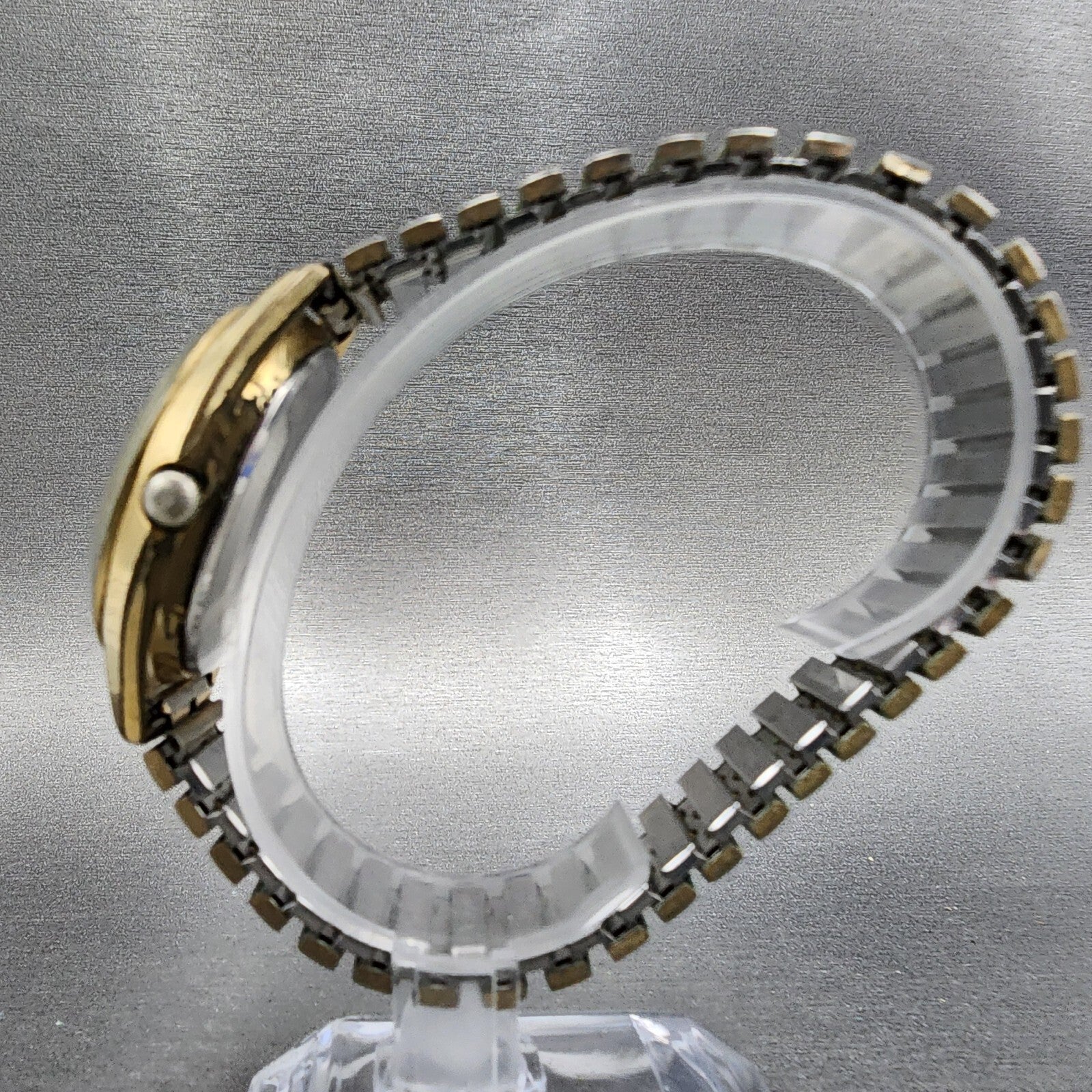 Seiko SQ 4004 Watch Men 37mm Silver Dial Gold Tone Dadyate 09037009 PARTS7