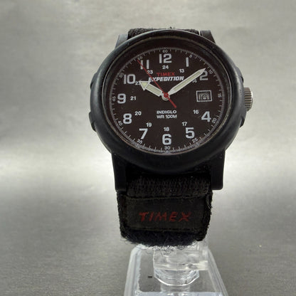 Timex Expedition Camper Watch Men 38mm Black Dial Black Tone Date T40011 NewBatt5